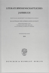 Literaturwissenschaftliches Jahrbuch. 50. Band