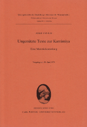Ungenützte Texte zur Karrâmîya