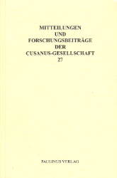Mitteilungen und Forschungsbeiträge der Cusanus-Gesellschaft. Band 27