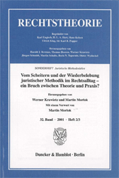 Rechtstheorie Sonderheft: Juristische Methodenlehre