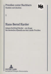Johann Gottfried Herder - Harder, Hans-Bernd