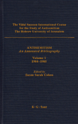 Antisemitism. Volume 1: 1984-1985