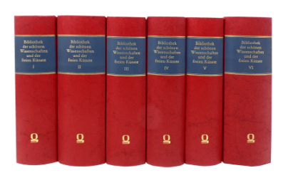 Buchcover Bibliothek der schönen Wissenschaften und der freien Künste