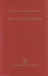 Jewish Literature from the Eighth to the Eighteenth Century with an Introduction on Talmud and Midrasch