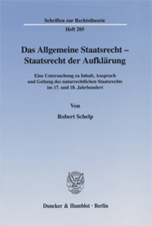 Das Allgemeine Staatsrecht - Staatsrecht der Aufklärung