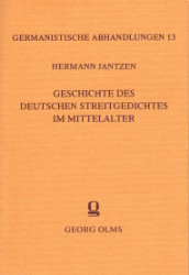 Geschichte des deutschen Streitgedichtes im Mittelalter unter Berücksichtigung ähnlicher Erscheinungen in anderen Literaturen