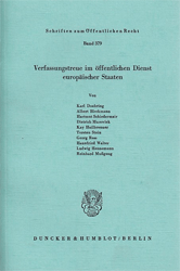 Verfassungstreue im öffentlichen Dienst europäischer Staaten