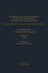 Antisemitism. Volume 13 (1997)