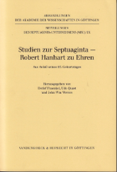 Studien zur Septuaginta - Robert Hanhart zu Ehren
