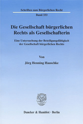 Die Gesellschaft bürgerlichen Rechts als Gesellschafterin