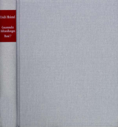 Buchcover Gesammelte Abhandlungen. Band 7: Zur Geschichte der Philosophie I