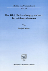 Der Gleichbehandlungsgrundsatz bei Aktienemissionen