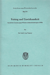 Vertrag und Unwirksamkeit bei § 18 des Gesetzes gegen Wettbewerbsbeschränkungen (GWB)