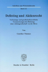 Delisting und Aktienrecht