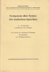 Symposion über Syntax der uralischen Sprachen