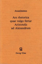 Ars Rhetorica quae vulgo fertur Aristotelis ad Alexandrum