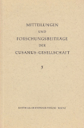 Mitteilungen und Forschungsbeiträge der Cusanus-Gesellschaft. Band 5