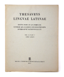 Thesaurus Linguae Latinae, Vol. X,2 Fasc. V