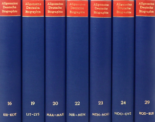 Allgemeine Deutsche Biographie. Das Paket: 31 Bände: 3-4, 6,10, 12-13, 15-16, 18-20, 22-24, 28-32, 35-39, 42-44, 47-50