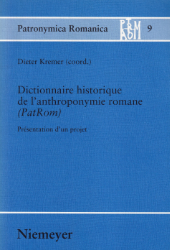 Dictionnaire historique de l'anthroponymie romane (PatRom)