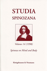 Studia Spinozana, Volume 14 (1998)