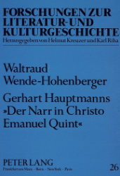 Gerhart Hauptmanns »Der Narr in Christo Emanuel Quint«
