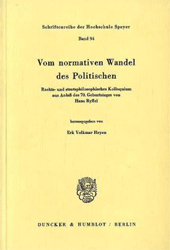 Vom normativen Wandel des Politischen