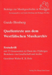 Quellentexte aus dem Westfälischen Musikarchiv