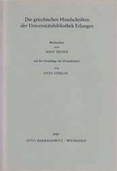 Die griechischen Handschriften der Universitätsbibliothek Erlangen