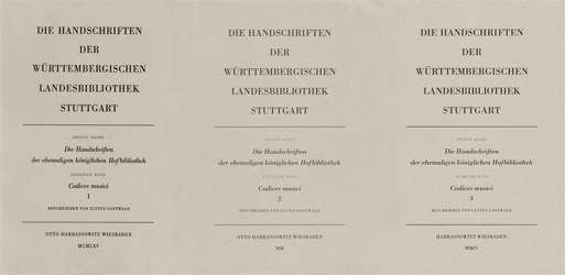 Die Handschriften der ehemaligen königlichen Hofbibliothek. Band 6: Codices musici