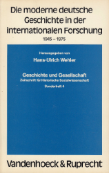 Die moderne deutsche Geschichte in der internationalen Forschung 1945-1975