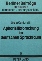 Aphoristikforschung im deutschen Sprachraum