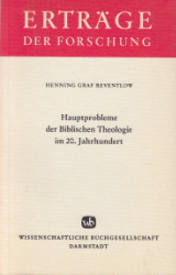 Buchcover Hauptprobleme der biblischen Theologie im 20. Jahrhundert