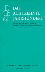 Das 18. Jahrhundert. Jahrgang 20, Heft 1