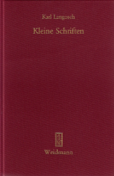 Kleine Schriften - Langosch, Karl