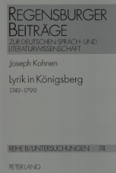 Lyrik in Königsberg. 1749-1799