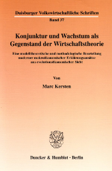 Buchcover Konjunktur und Wachstum als Gegenstand der Wirtschaftstheorie