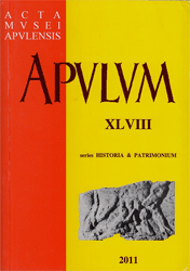 Apulum, series Historia & Patrimonium, Band XLVIII (2011)