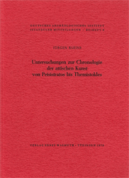 Untersuchungen zur Chronologie der attischen Kunst von Peisistratos bis Themistokles