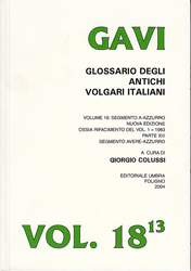 GAVI - Glossario degli antichi volgari italiani, 18/13