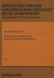 Untersuchungen zur Poetik Günter de Bruyns