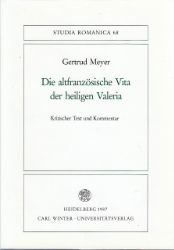 Die altfranzösische Vita der heiligen Valeria