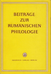 Beiträge zur Rumänischen Philologie