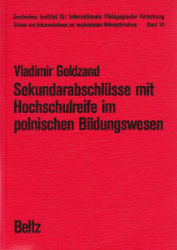 Buchcover Sekundarabschlüsse mit Hochschulreife im polnischen Bildungswesen