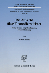 Die Aufsicht über Finanzdienstleister