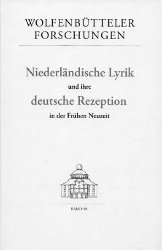 Buchcover Niederländische Lyrik und ihre deutsche Rezeption in der Frühen Neuzeit.