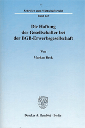 Die Haftung der Gesellschafter bei der BGB-Erwerbsgesellschaft