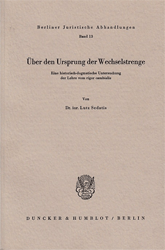 Über den Ursprung der Wechselstrenge