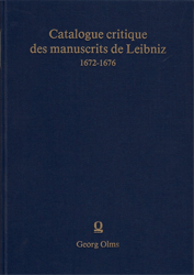 Catalogue critique des manuscrits de Leibniz