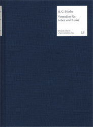 Buchcover Vorstudien für Leben und Kunst